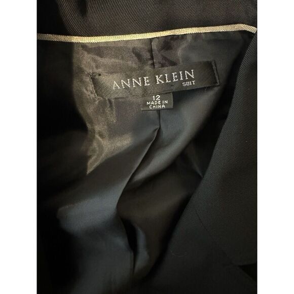 Anne Klein Women's Black 3 Button Lined  Belted Suit Blazer Size 12 NWT! $320 - Picture 9 of 10